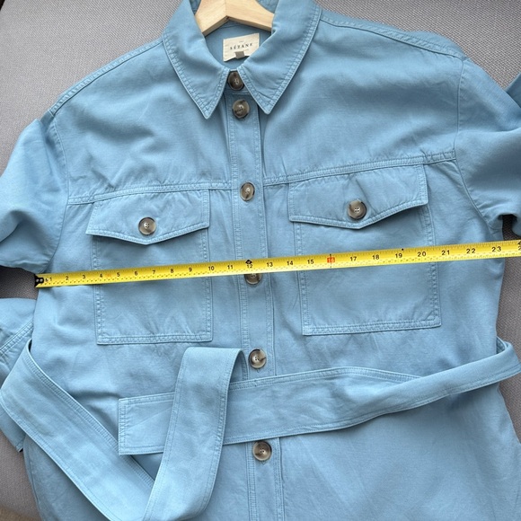 Sezane Marena Jacket Light Blue Size 12 - Picture 8 of 16